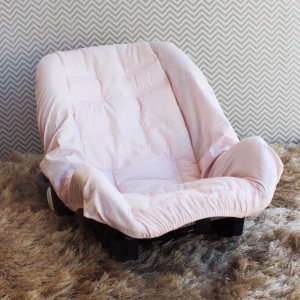 Capa de Bebê Conforto TR - Rosa com Branco
