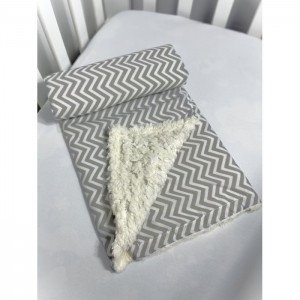 Cobertor de Sherpa Estampado G - Chevron