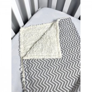 Cobertor de Sherpa Estampado G - Chevron