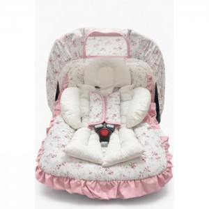 Kit Para Bebê Conforto 05 Pçs TR - Floral Ferrugem