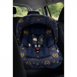 Kit Para Bebê Conforto 05 Pçs TR - Nobreza Marinho Com Dourado