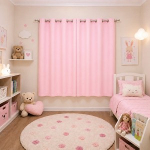 Cortina Micropercal - Rosa