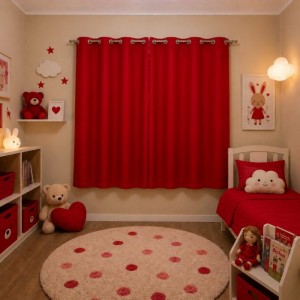 Cortina Micropercal - Vermelho